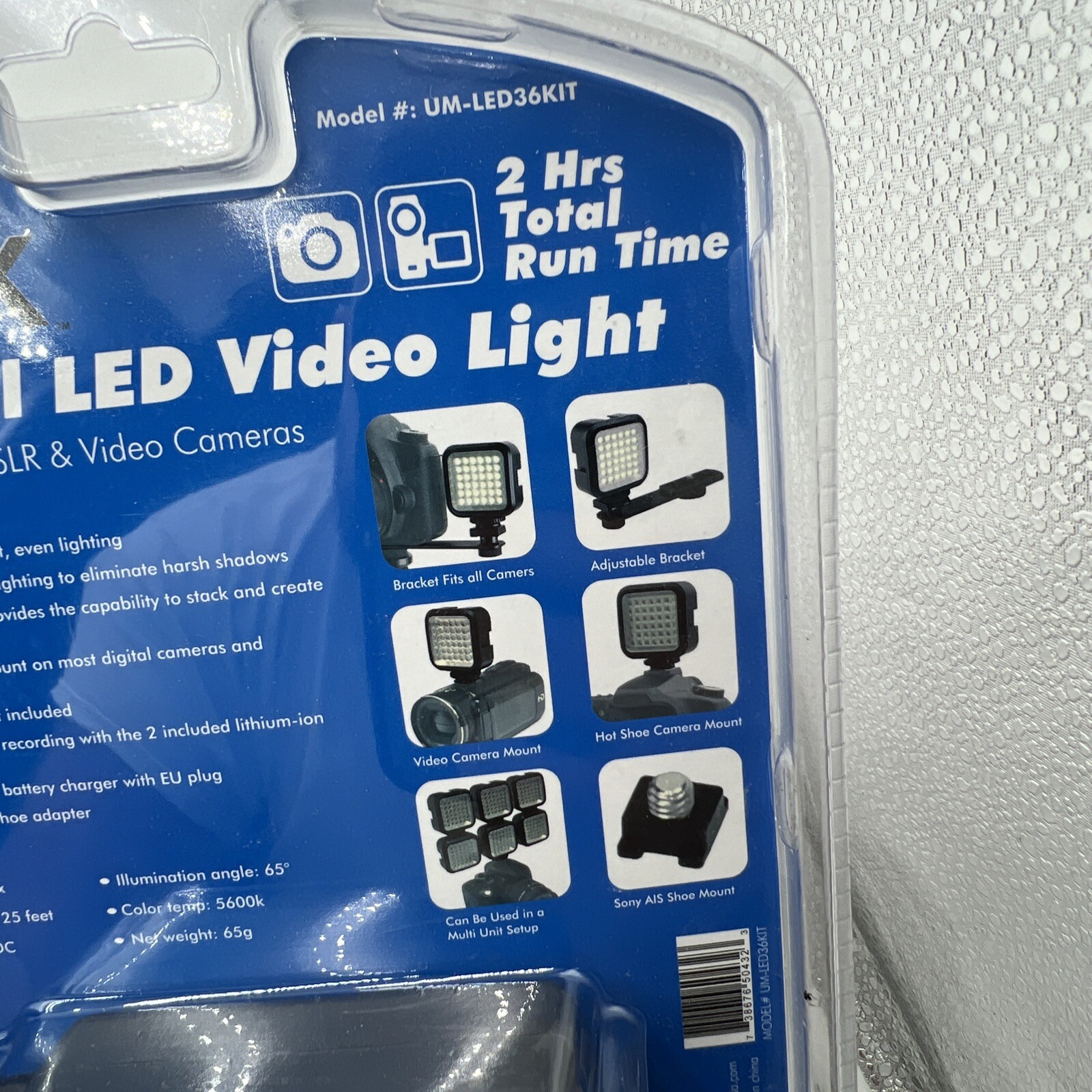 ULTIMAXX UNIVERSAL LED VIDEO LIGHT STUDIO SERIES - MODEL - UM-LED36KIT - SEALED
