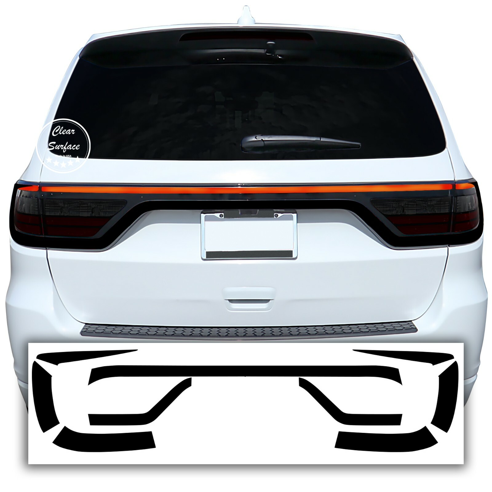 Tail Light Race Track Vinyl Overlay Decal Film C Fits Dodge Durango 2014-2021
