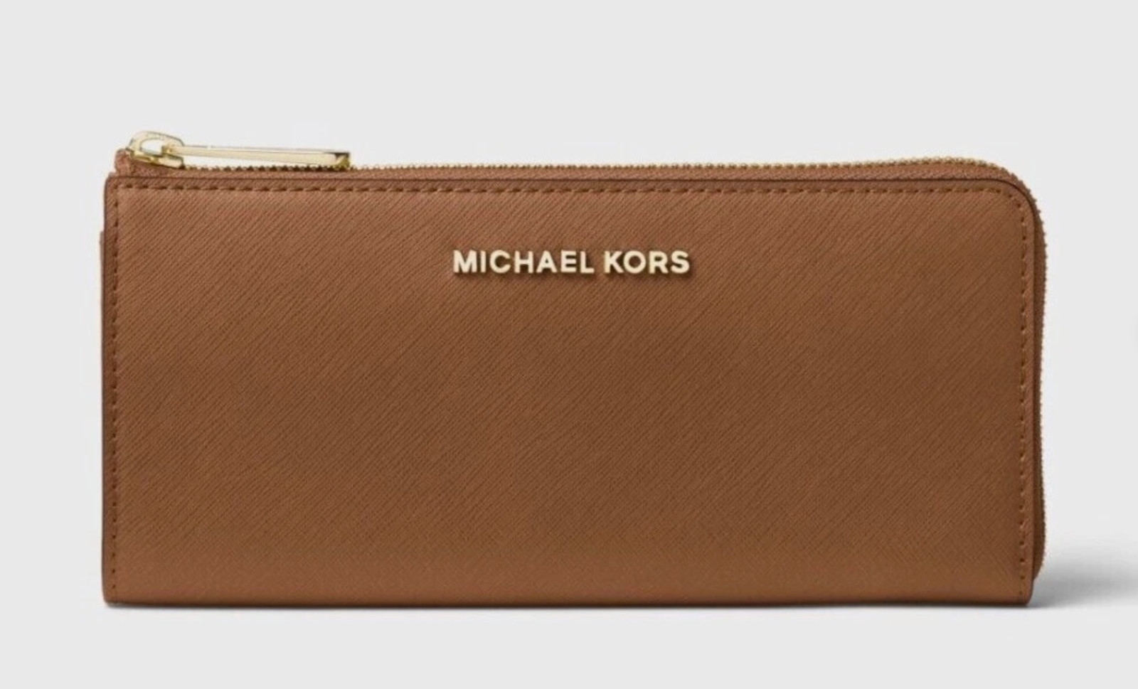 Brand New Michael Kors Jet Set Travel Large Leather Quarter-Zip Wallet Luggage