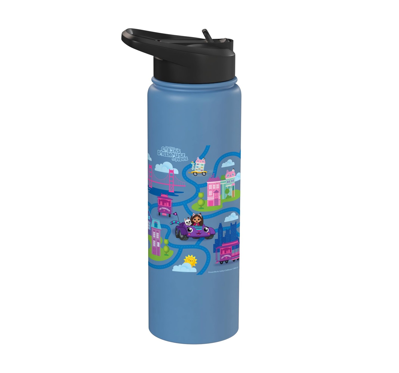 The Movie Kitty Car AOP Stainless Steel Insulated Water Bottle