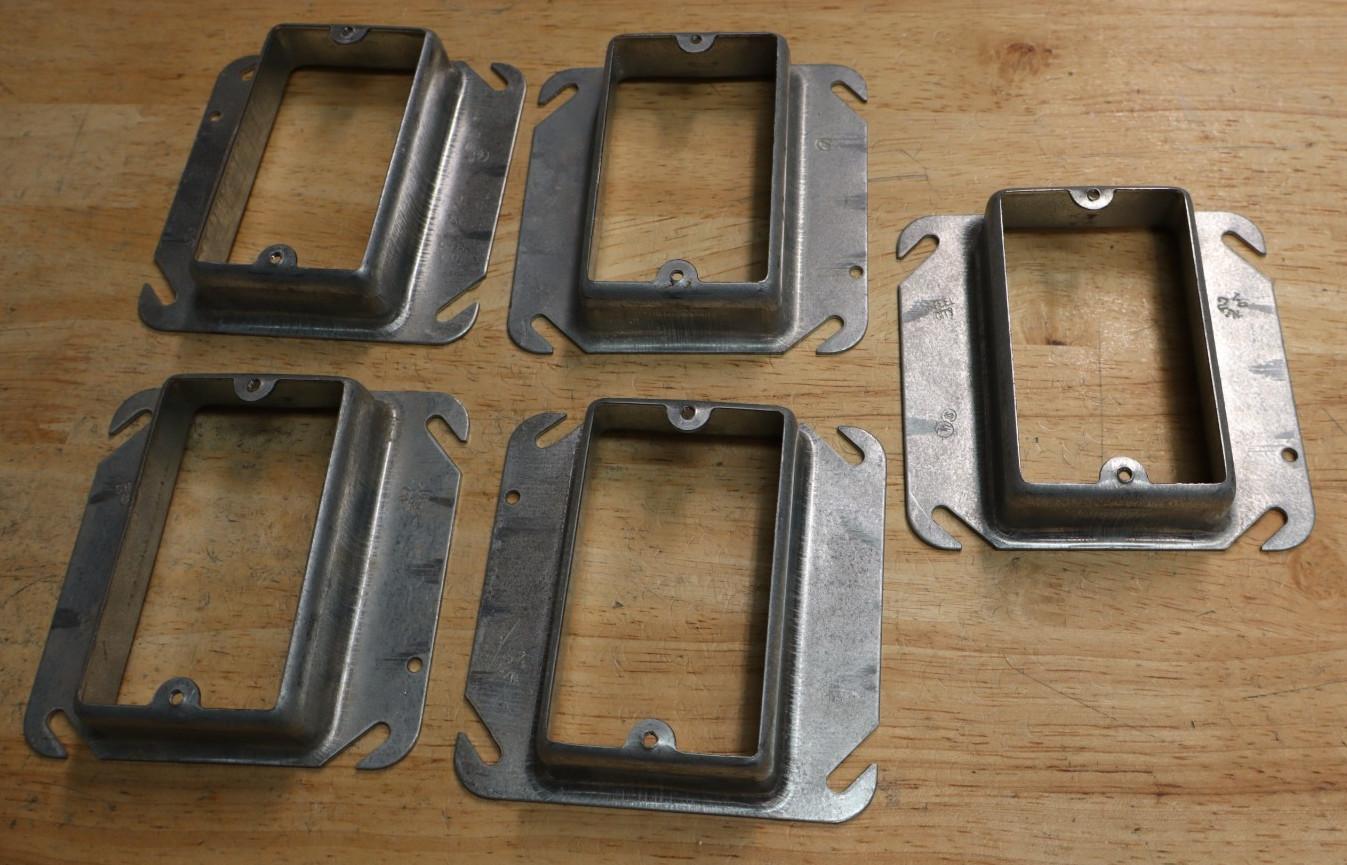 Steel City SC 52-C-15 4" Square Mud Ring 1 Device 1" Raise 52C15 - Lot of 5