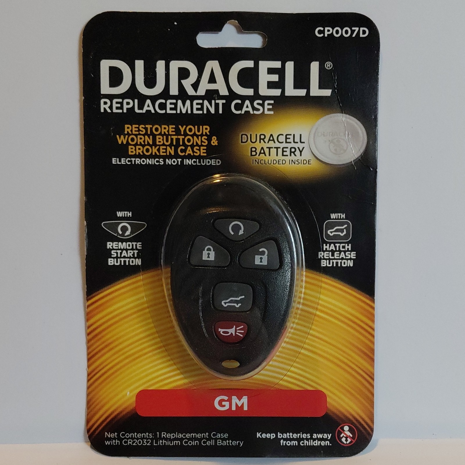 DURACELL CP007D GM Replacement Key Fob Shell