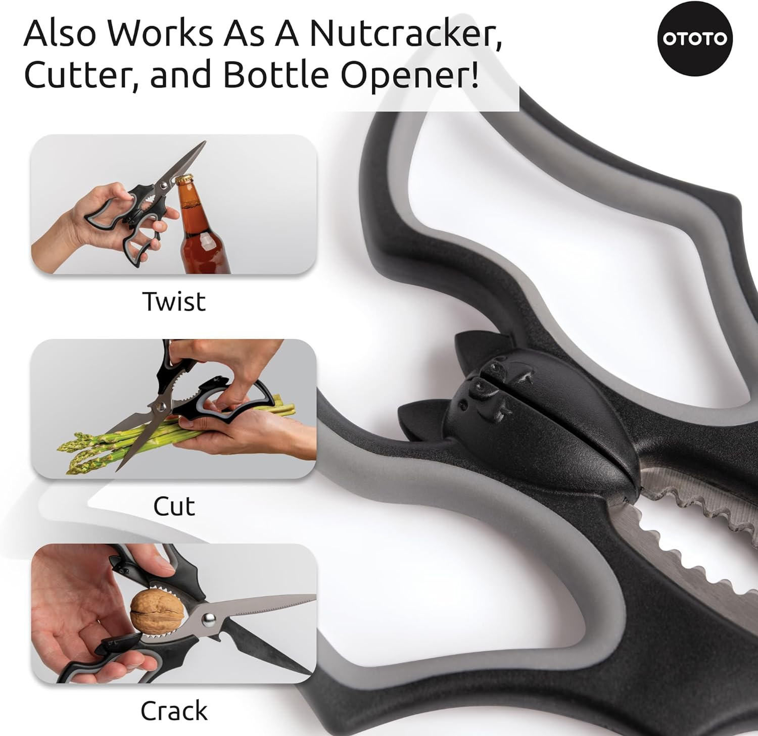 Original Elizabat Kitchen Scissors - Halloween Goth Cute Bat Kitchen Shears, Bat