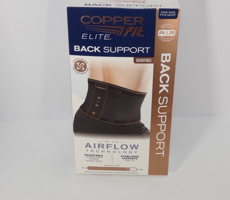 Copper Fit Elite AirFlow Back Support Brace Adjustable 30–50” – Open Box