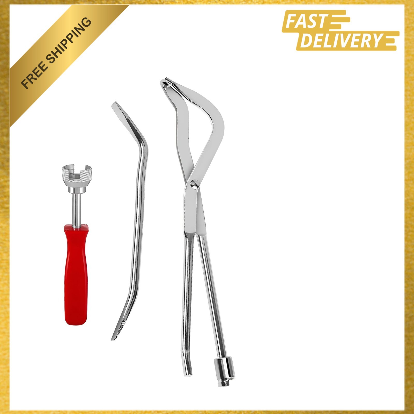 Car Drum Brake Tool Kit, Vehicle Adjustment Pliers Set with Spring Spoon