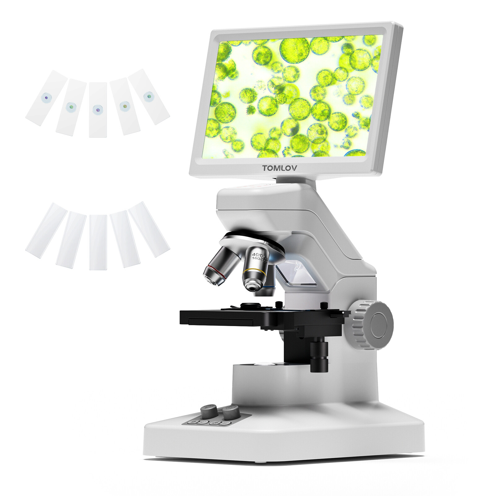 TOMLOV DM301 Max 1200X Wireless Biological Digital Cell Microscope 7“ Screen