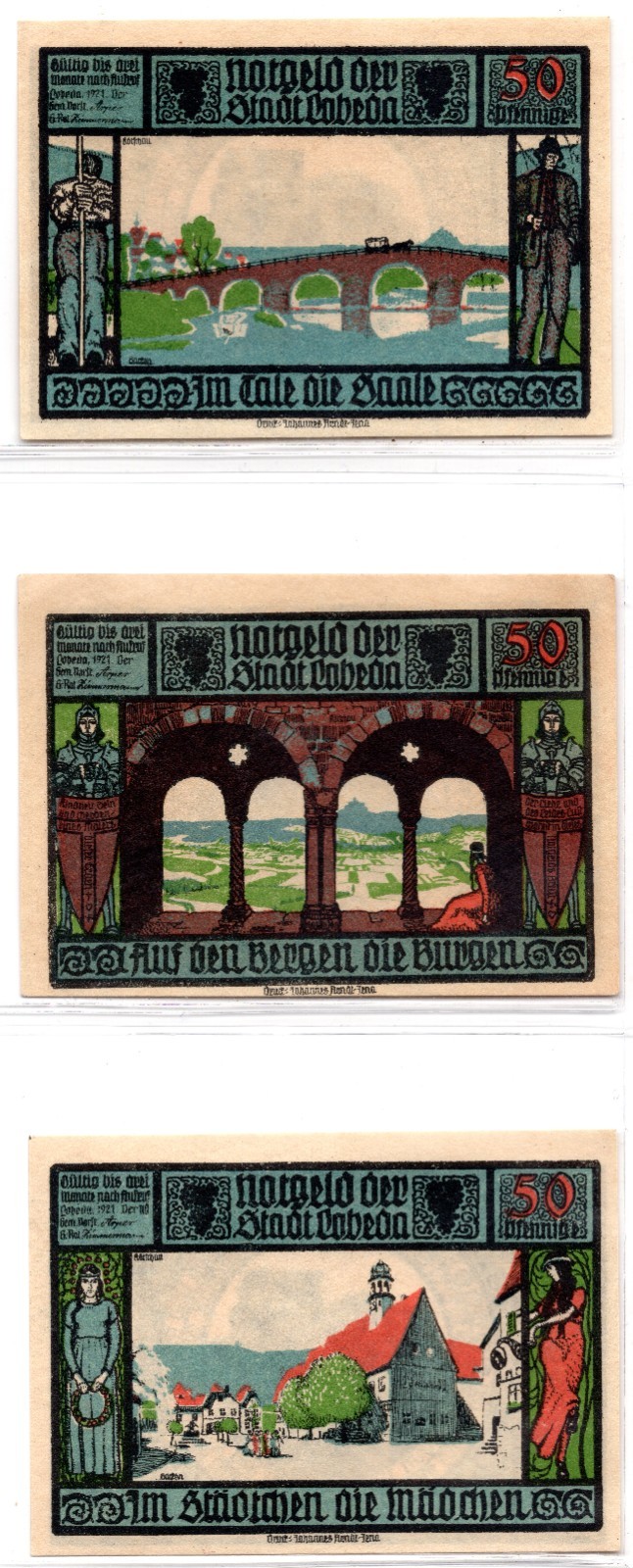 1921 Germany Lobeda Notgeld 15 Note Set (2281)
