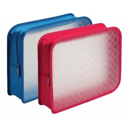 PFX27909 GLW27909 Zip Wallet Poly Files, 3-Inch Expansion, Red and Blue (6)