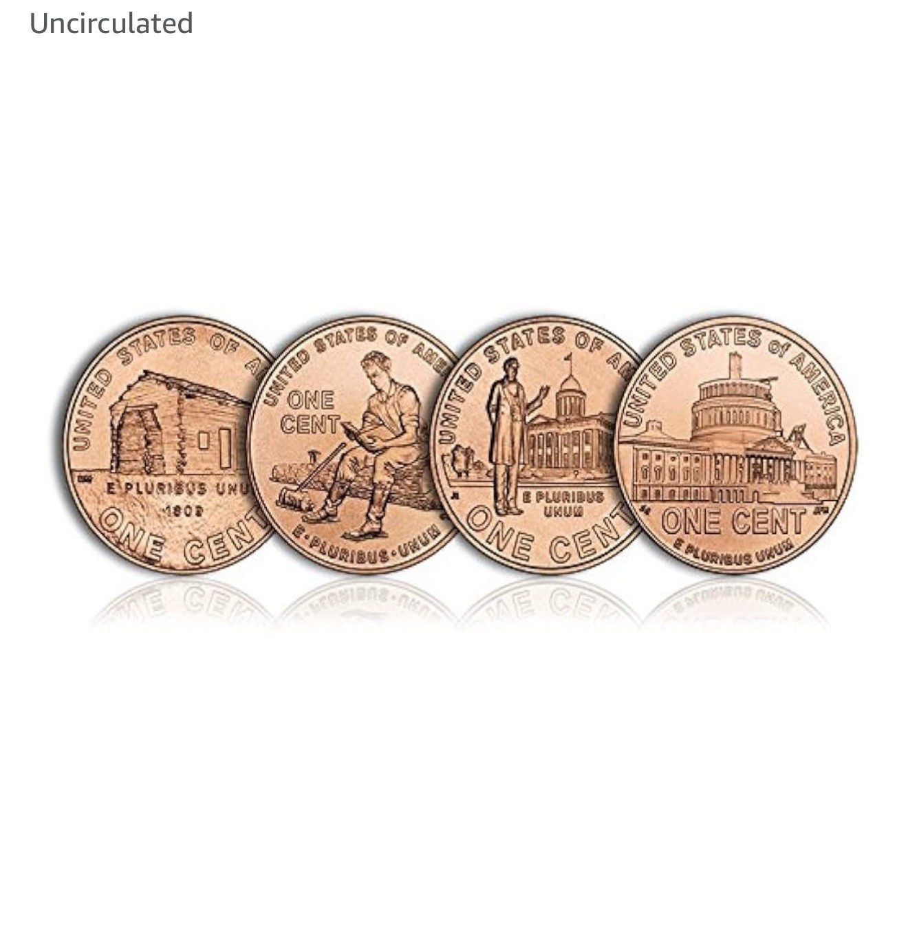 2009 D Complete 4 Coins Lincoln Penny Set Uncirculated UNC From OBW US 1 Cent