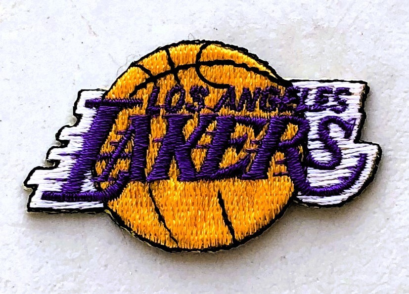 VINTAGE ONE LOS ANGELES LAKERS NBA IRON ON PATCHES 2 1/2"
