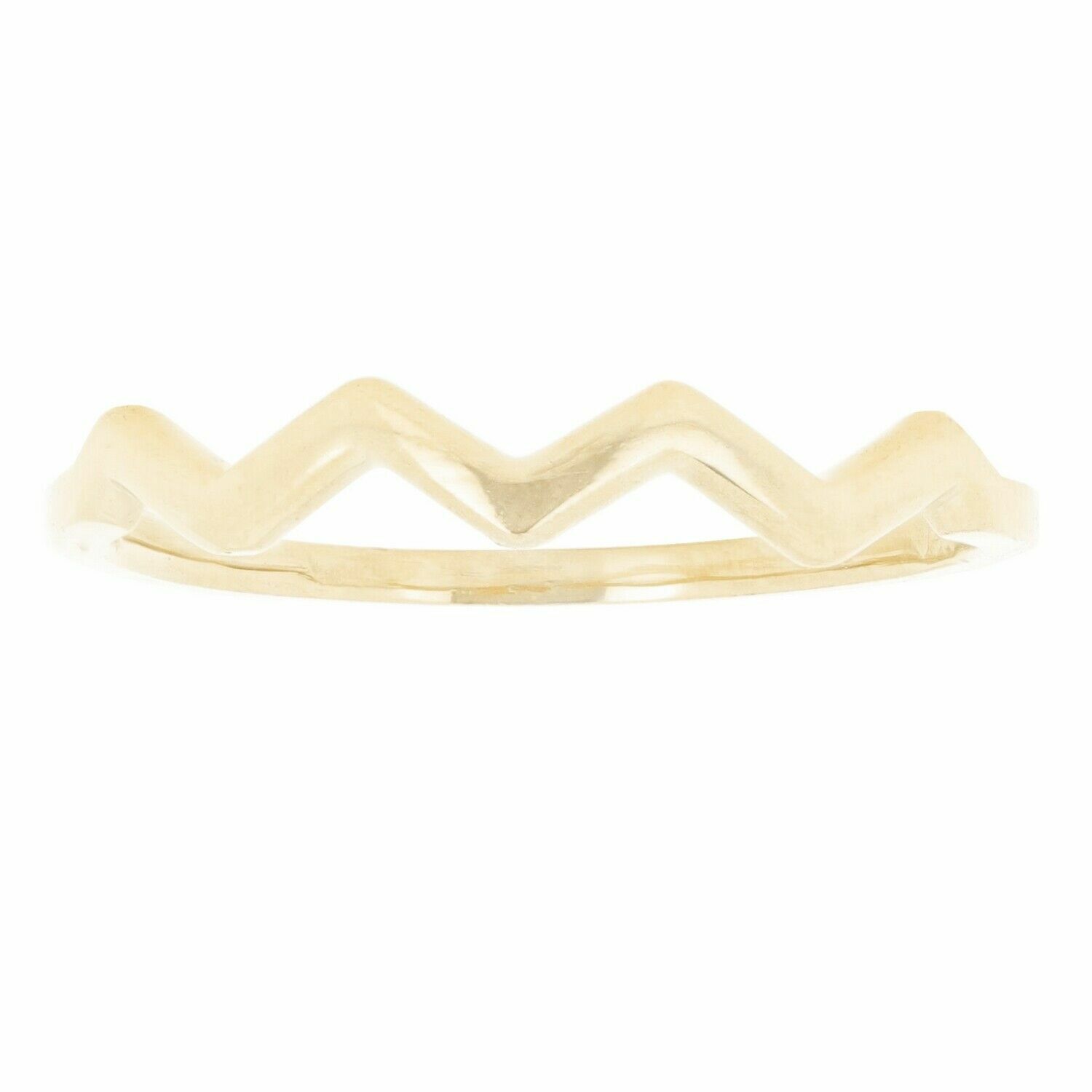 14k Yellow Gold  Stackable Wave  Ring 1.4 grams Size 6.75