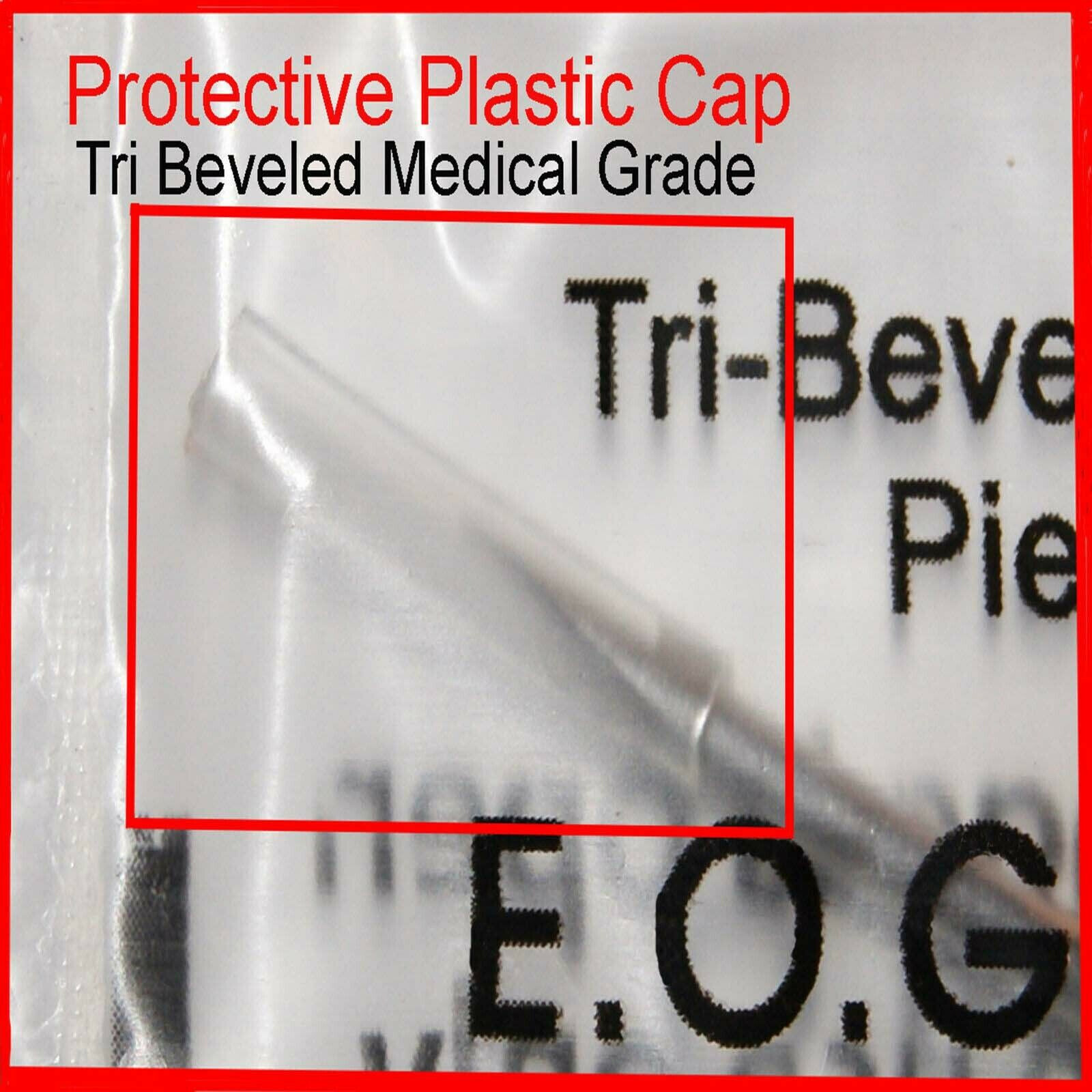 Sterilized Piercing Needles Gauge Hollow Point Tri Beveled 100pcs