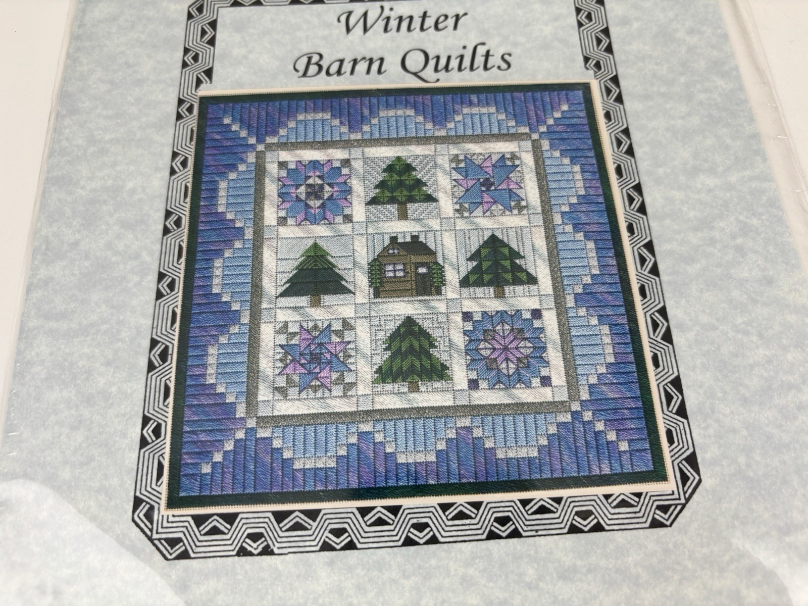 From Nancy’s Needle Quilt Series Winter Barn Quilts Needlepoint Pattern 1S