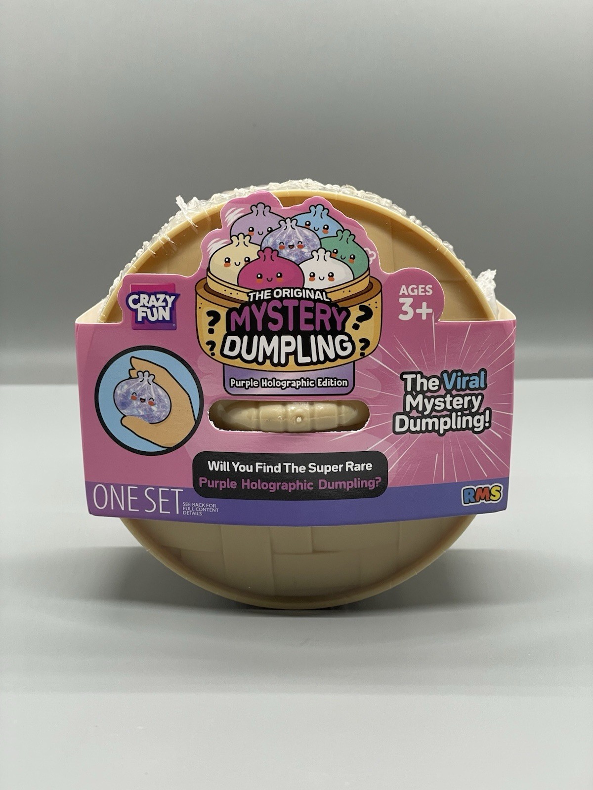 1x RMS! Crazy Fun Squishy Bun 🥟 Purple Holographic 💜 Mystery Dumpling Set