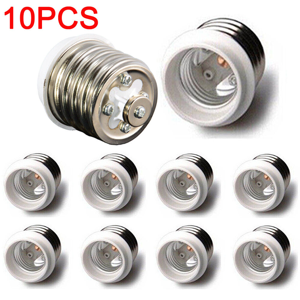 10Pcs Light Bulb Socket Adapter for Mogul Base E39 to Medium E26 Screw Reducer