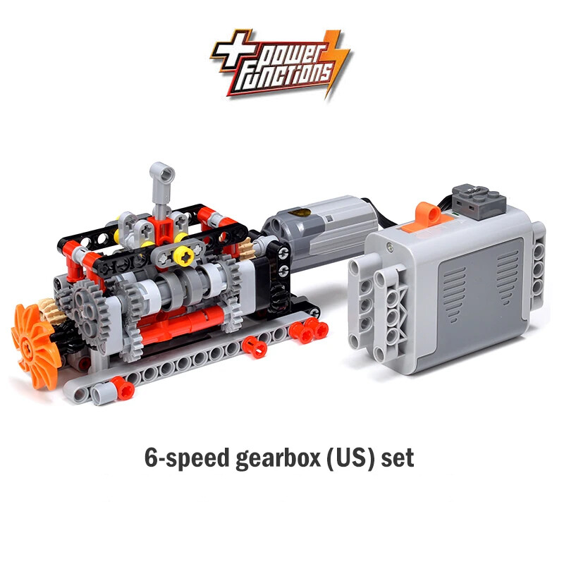 Power Function 6 Speed Transmission Gearbox MOC Technical Building Blocks LEGO