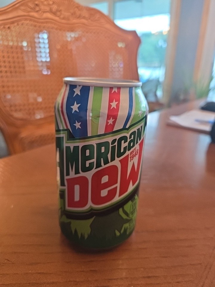 MTN DEW AMERICAN DEW EMPTY LIMITED EDITION Can Mountain Dew collectible 12oz