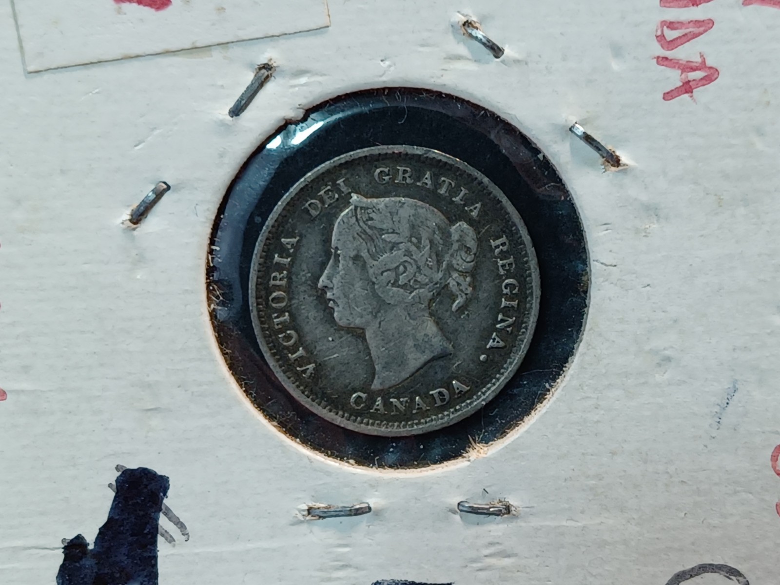 😎 "RAW & RARE" 1887 STERLING SILVER 5c Five Cents Coin Canada Victoria Lot 😎