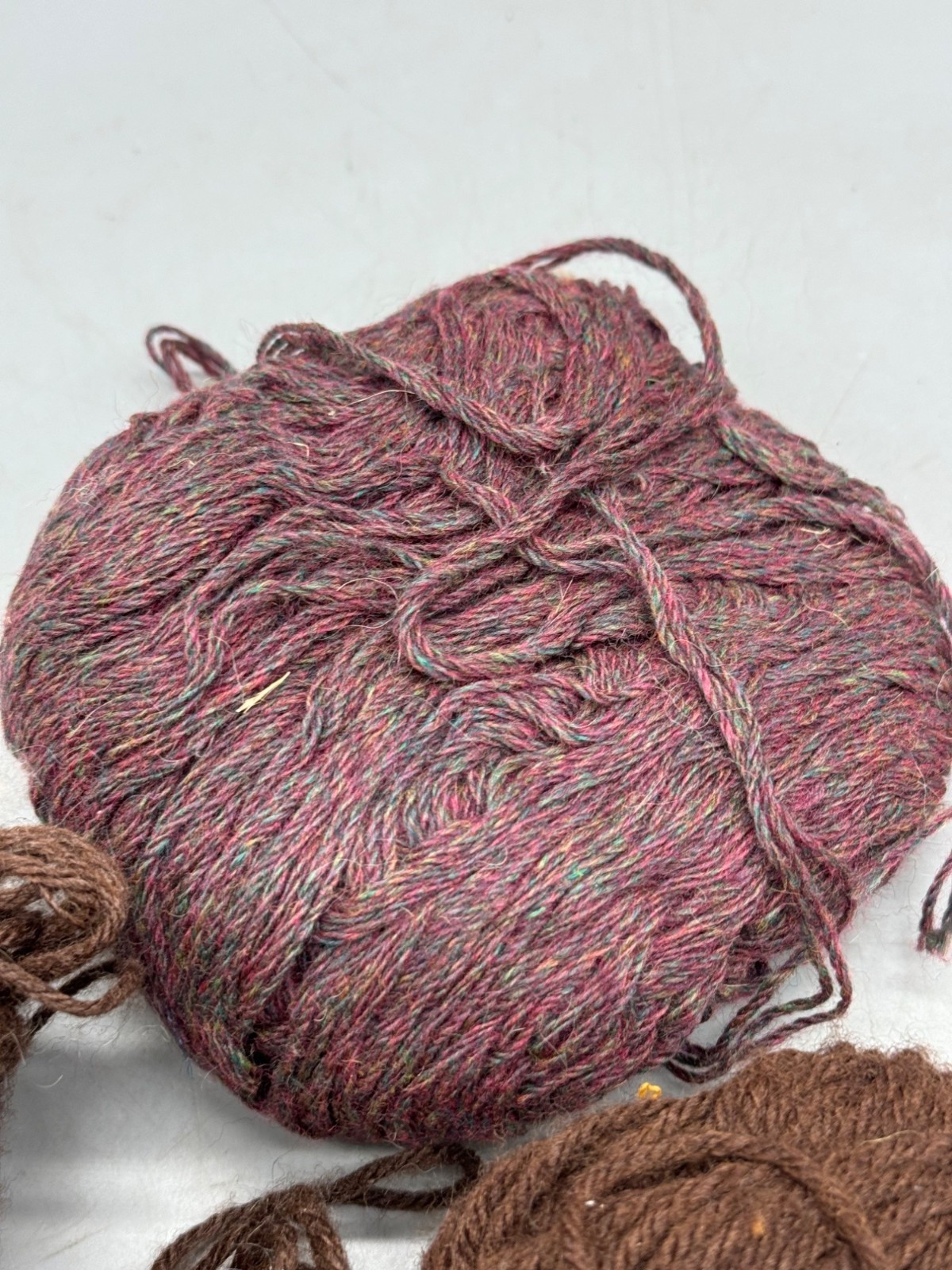 Mixed Brown & Multicolor Yarn Bundle unbranded