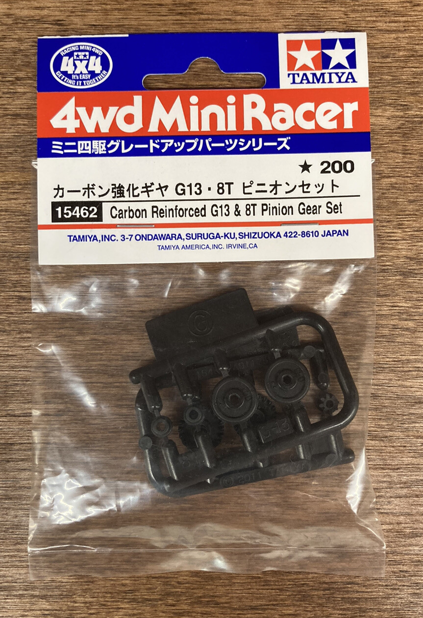 Tamiya Mini 4WD - 15462 - Carbon Reinforced G13 & 8T Pinion Gear Set