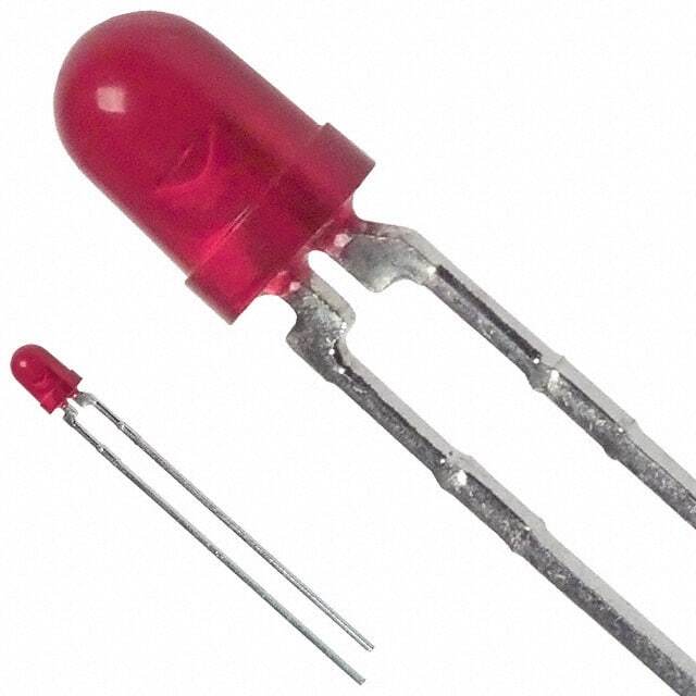 Avago HLMP-1301 Lot of 148, Standard LEDs - Through Hole Red Diffused 635nm 3.4m