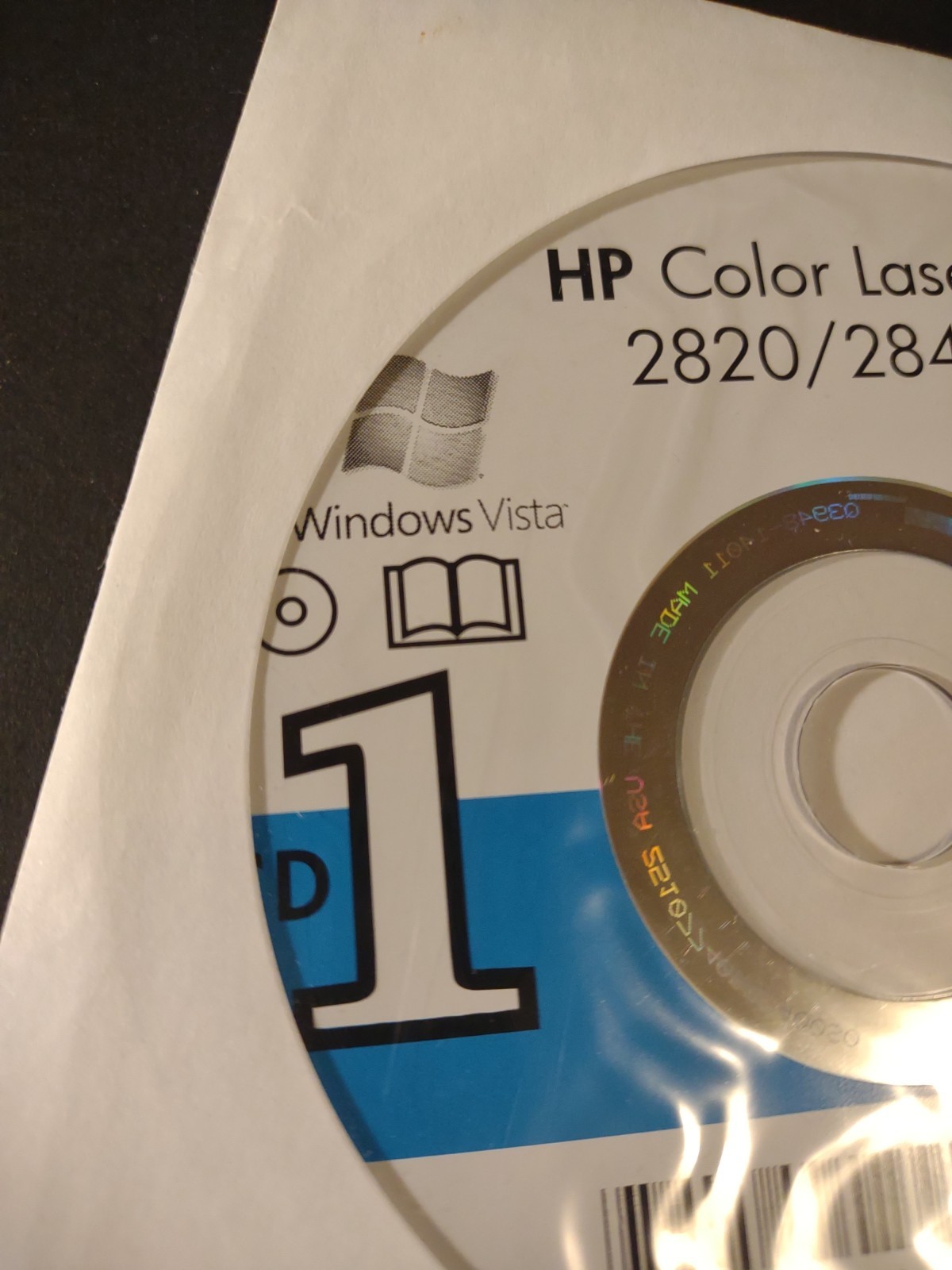 Windows Vista HP Color LaserJet 2820/2840 Software Drivers Setup Install Disk CD