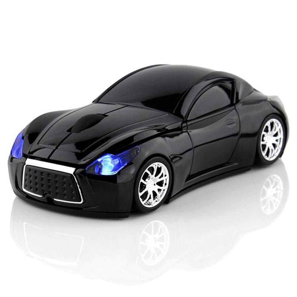 Ai5G Race Car Mouse Wireless Sports Car Shaped Mouse 2.4GHz LED Light Shining...