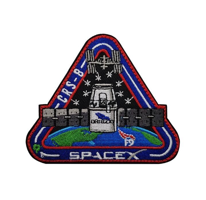 10PCS SPACEX FALCON-9 DRAGON F-9 CRS-5 SPACE FORCE EMBROIDERED HOOK&LOOP PATCH