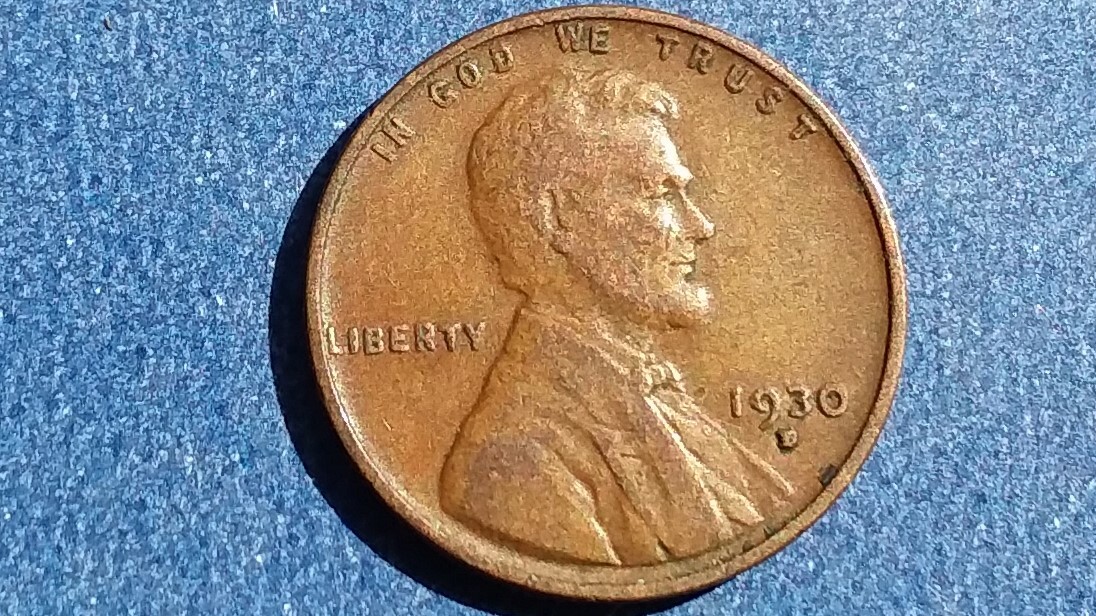 1930-D Circulated Lincoln Wheat Cent, Ships Free.