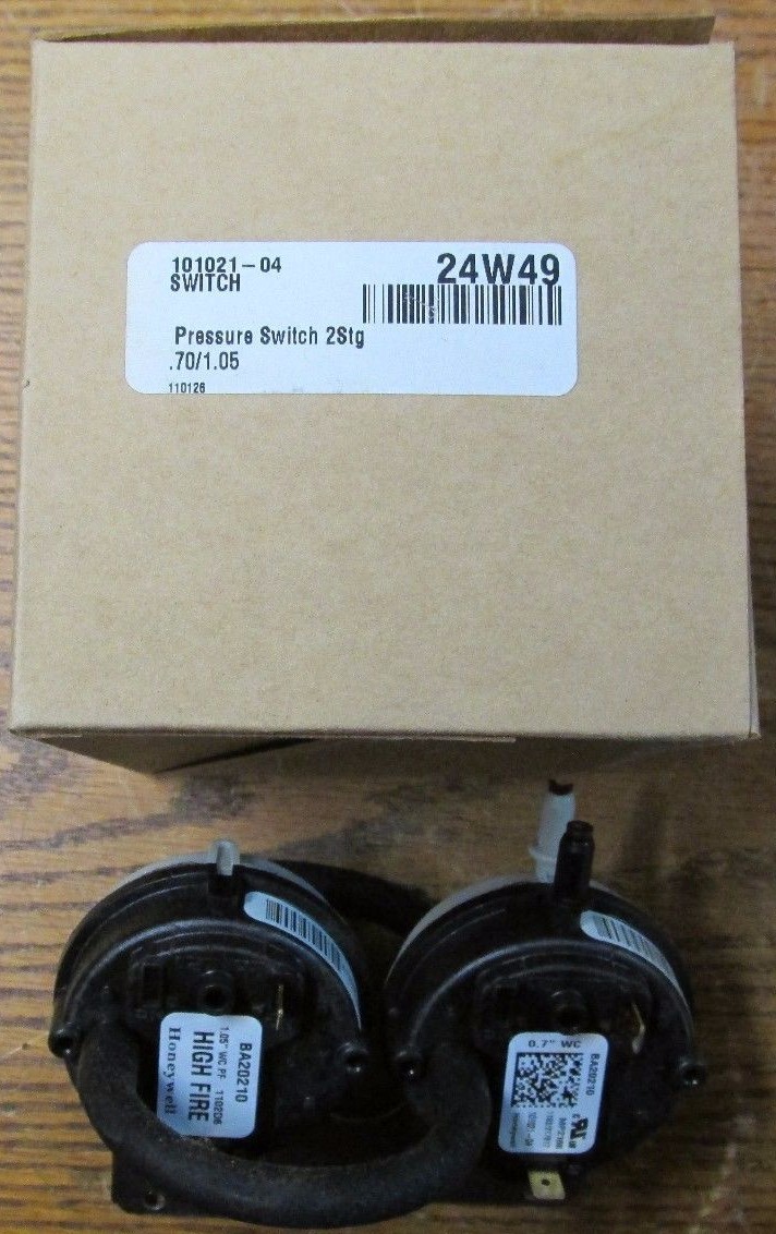 NEW NOS Lennox 101021-04 24W49 Pressure Switch 2Stg .70/1.05