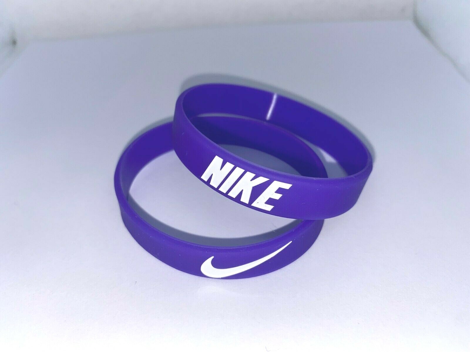 Nike Baller Band Silicone Rubber Bracelet Purple White Dunks Jordan 1 Mid DRIP
