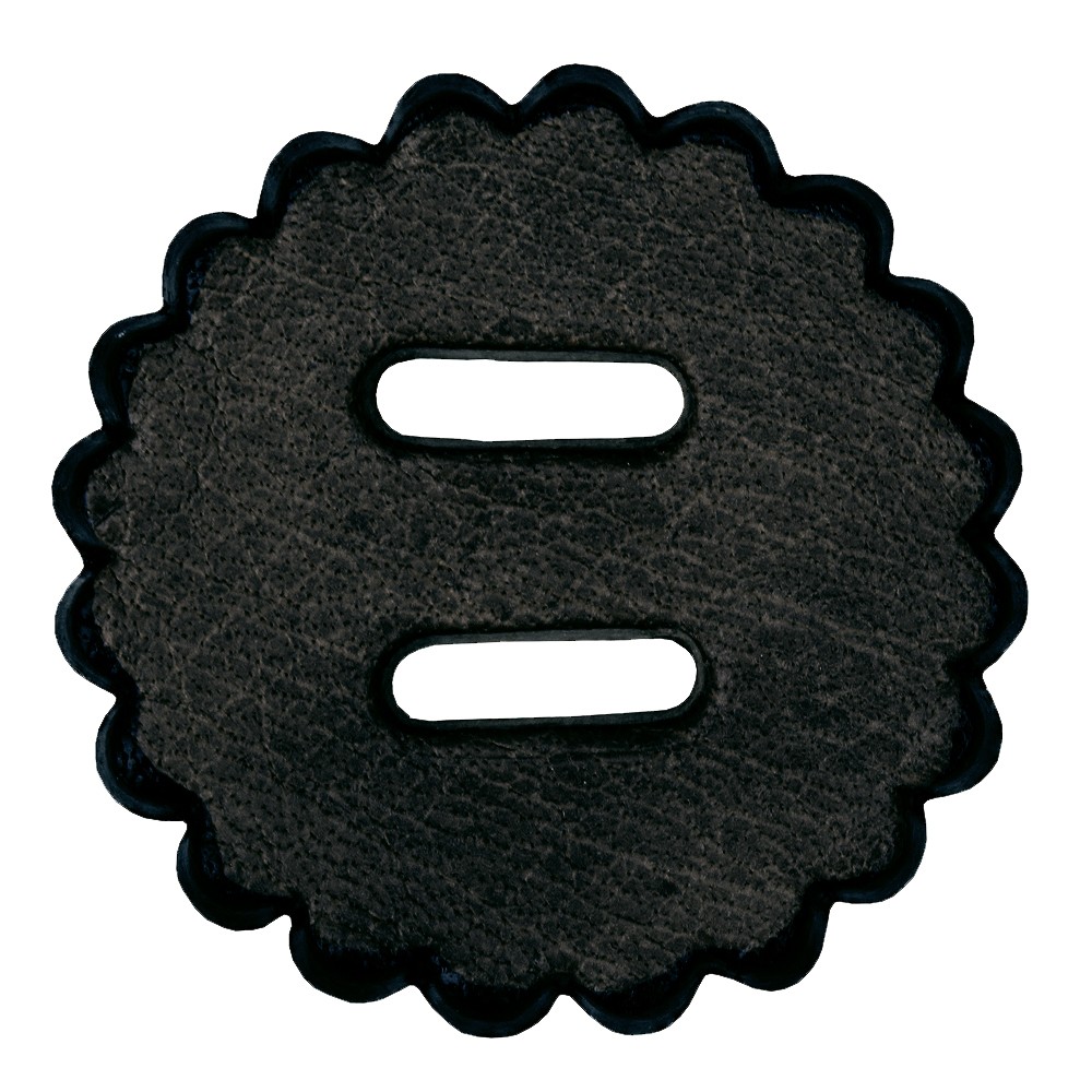 HILASON 06 Pack Slotted Scalloped Leather Rosette Concho Saddle Black 2"