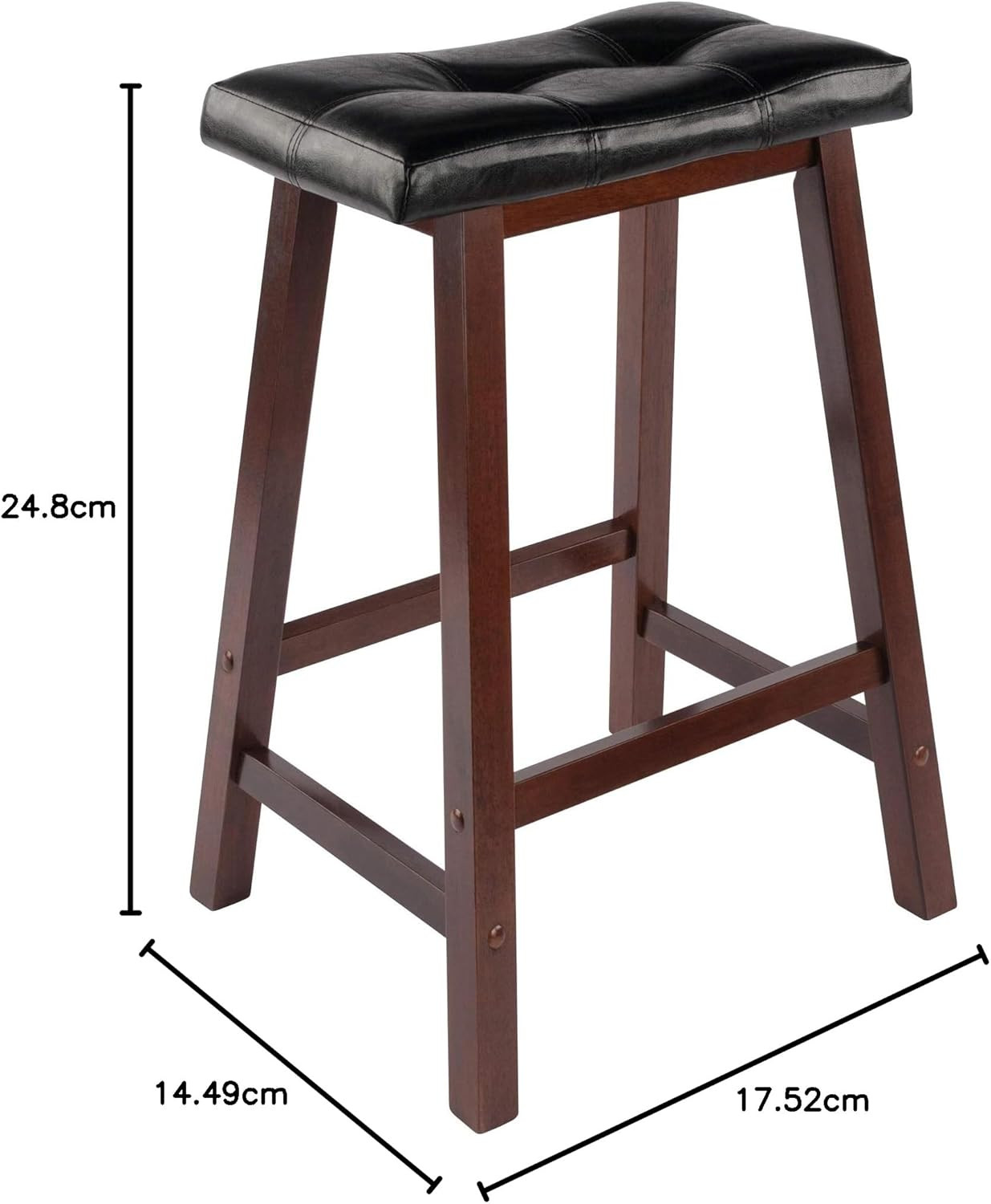 Mona Stool, 24", Antique Walnut
