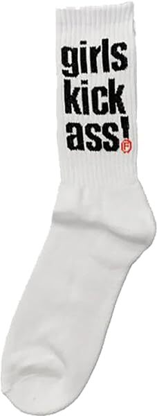 FOUNDATION GIRLS KICK ASS CREW SOCKS WHITE 1pr