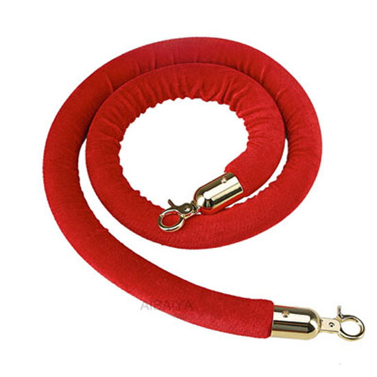 1Pc Barrier Rope Crowd Control Stanchion Queue Red Velvet Rope