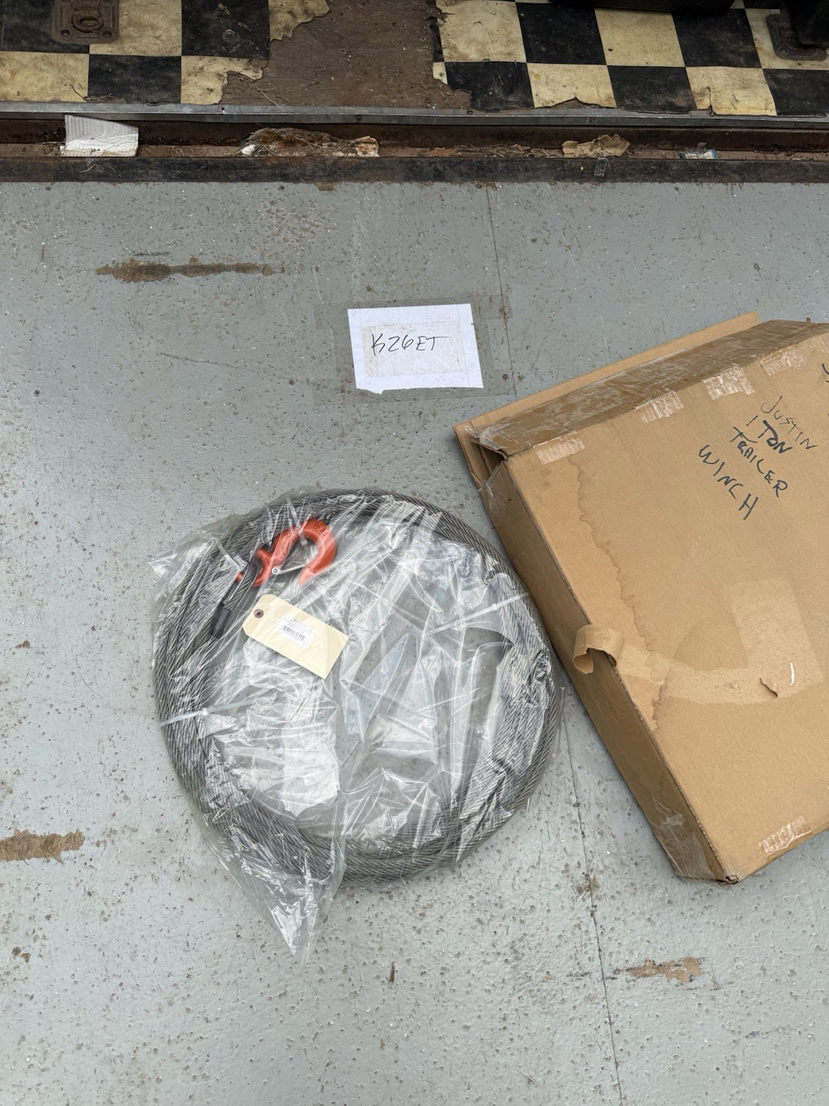 Lift All 38WFIX100 winch line 3/8” X 100 Ft Winch Cable With Hook New In Box