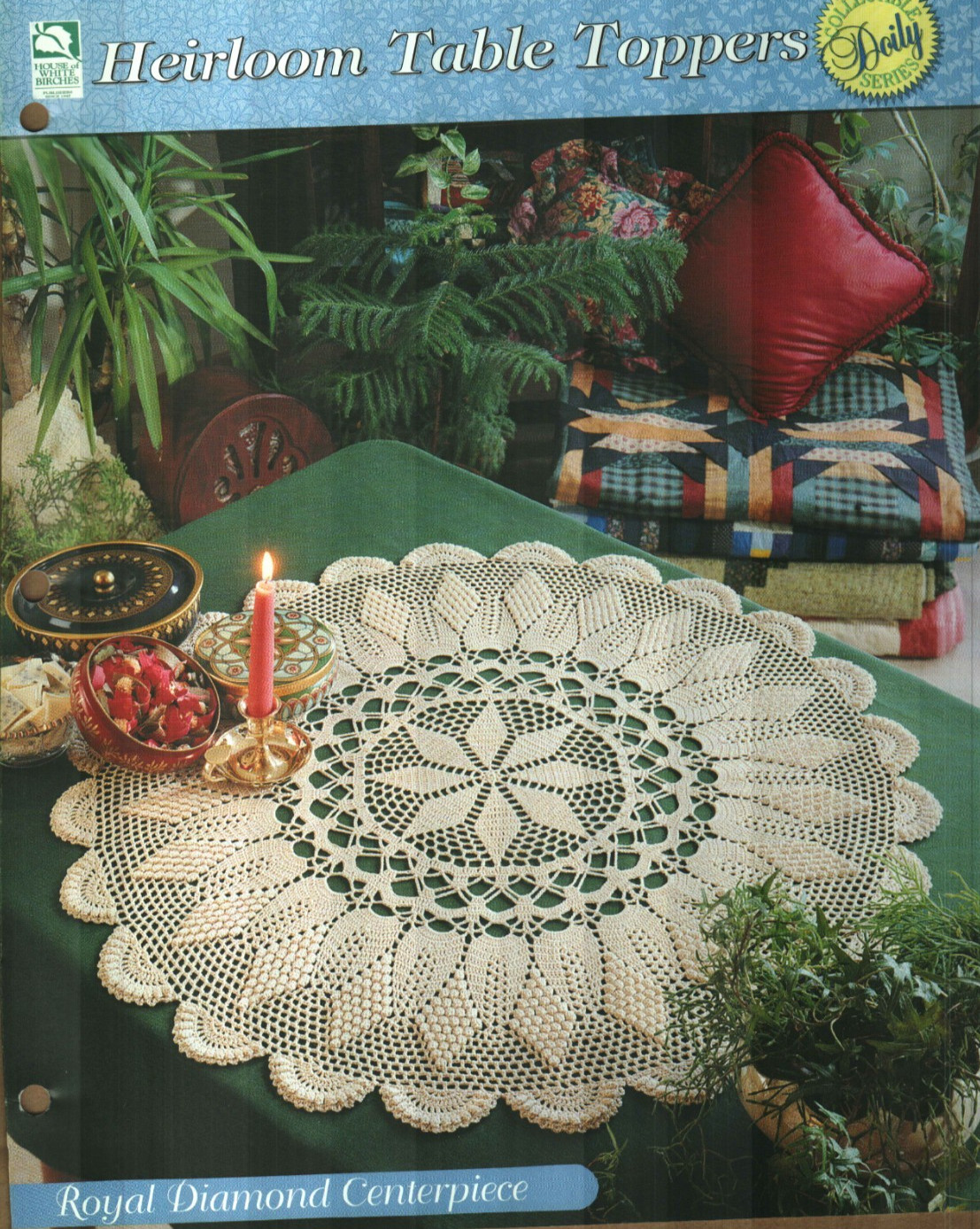 NEW ROYAL DIAMOND CENTERPIECE COLLECTIBLE DOILY CROCHET PATTERN INSTRUCTIONS