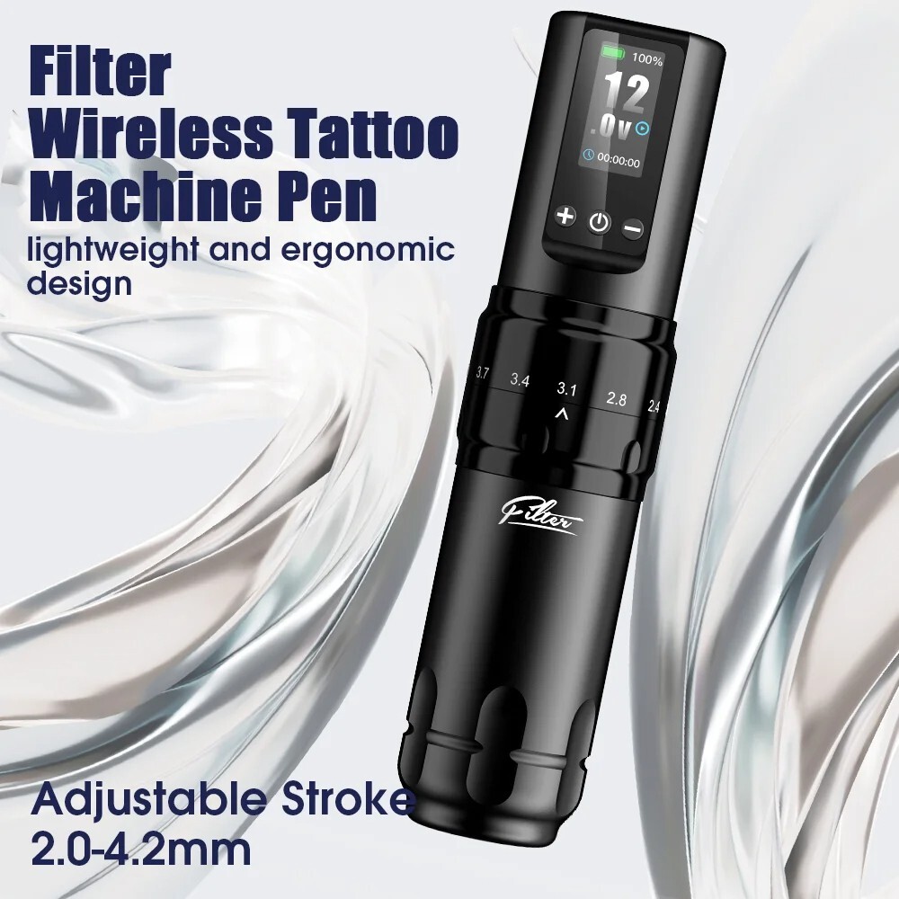 Filter X30 Wireless Battery Tattoo Pen LED Digital Display Endurance Battery