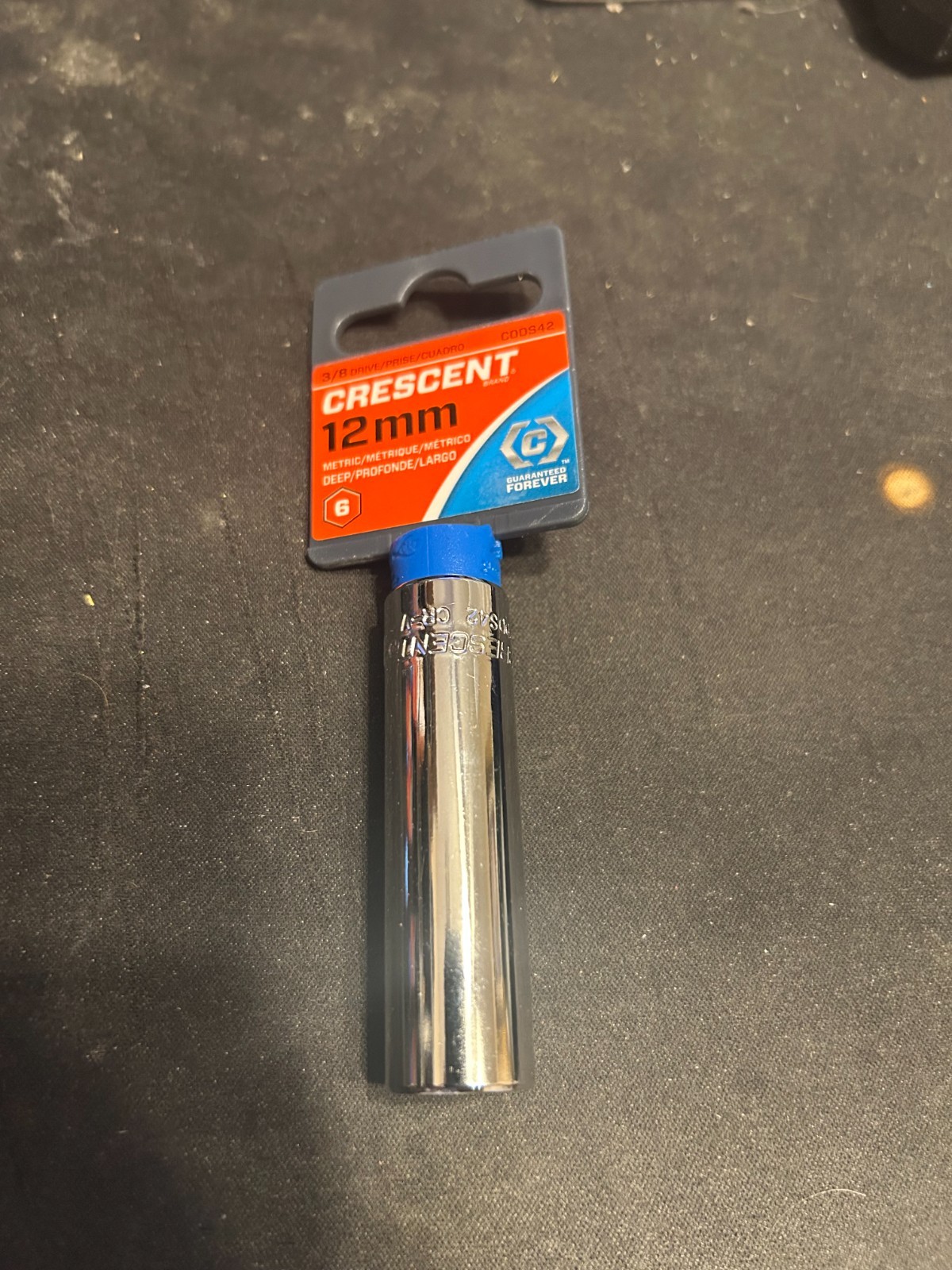Crescent 3/8" Drive 12mm Deep Socket 6 Point Chrome Deep Length Socket