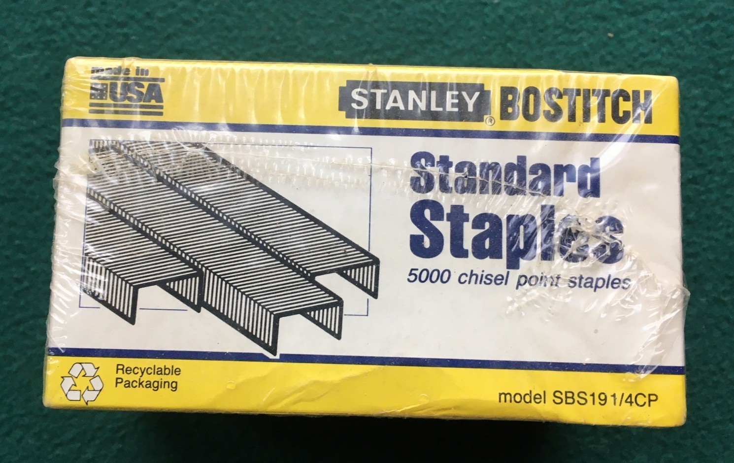Stanley Bostitch Standard Staples Chisel Point 3 Boxes, 15,000 staples