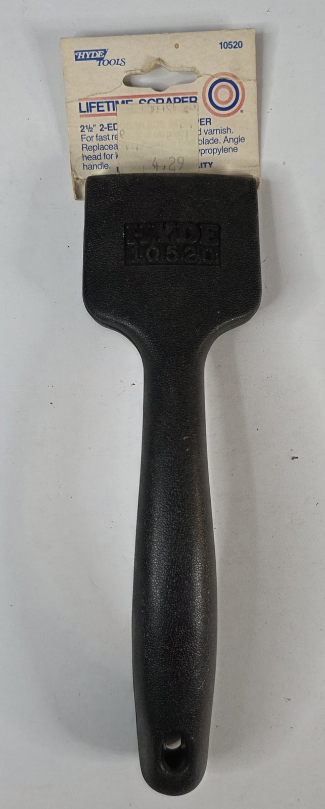 HYDE TOOLS 10520 2.5" Lifetime Scraper Putty Knife Paint Remover Made in USA