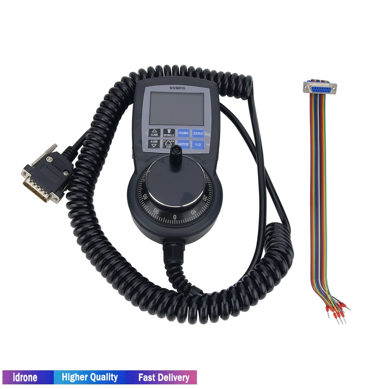 NVMPG CNC Handwheel 6-Axis MPG Manual Pulse Generator High Performance + Display
