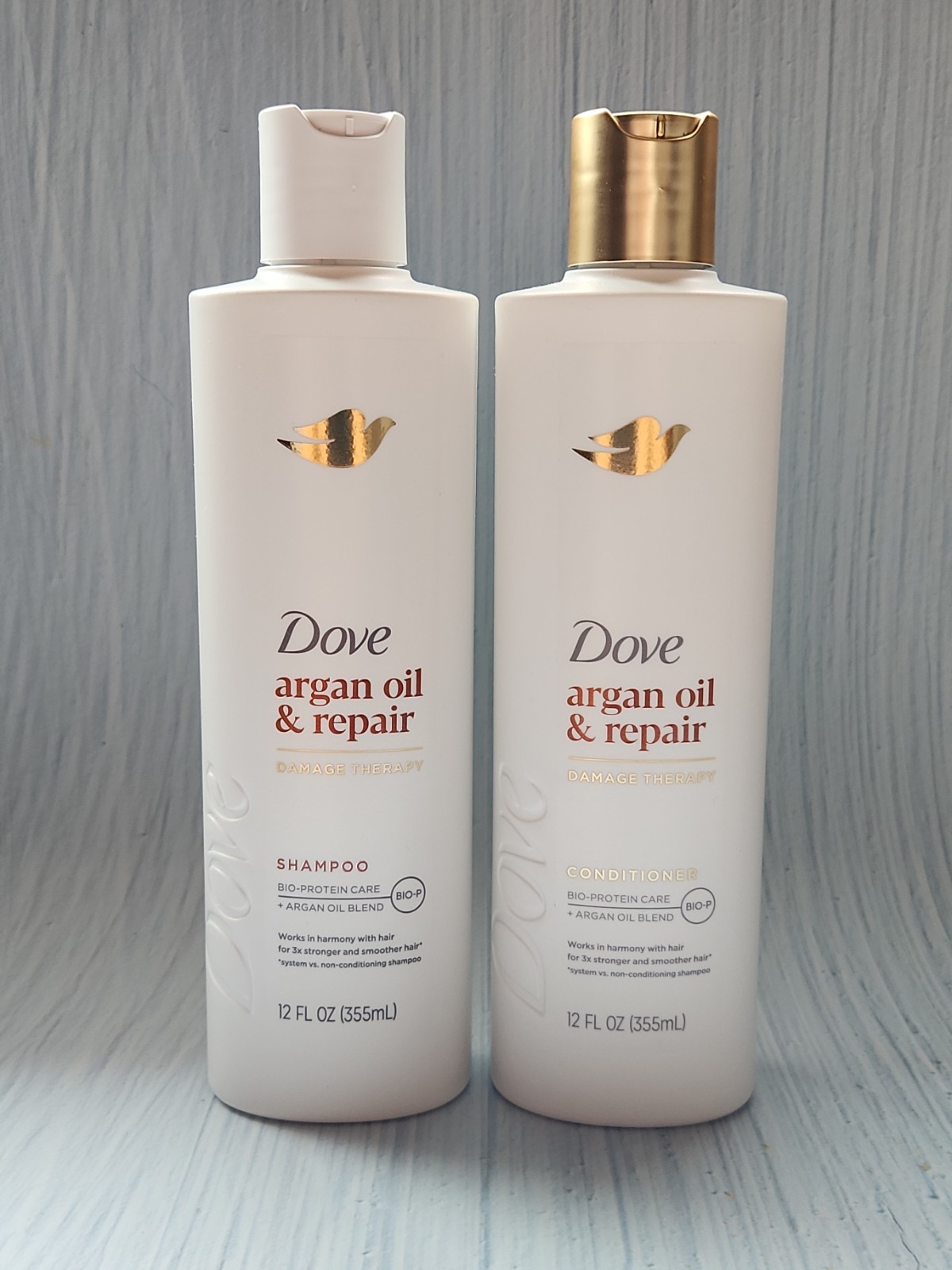 (Set of 2) Dove Argan Oil & Repair Damage Therapy Shampoo and Conditioner, 12oz
