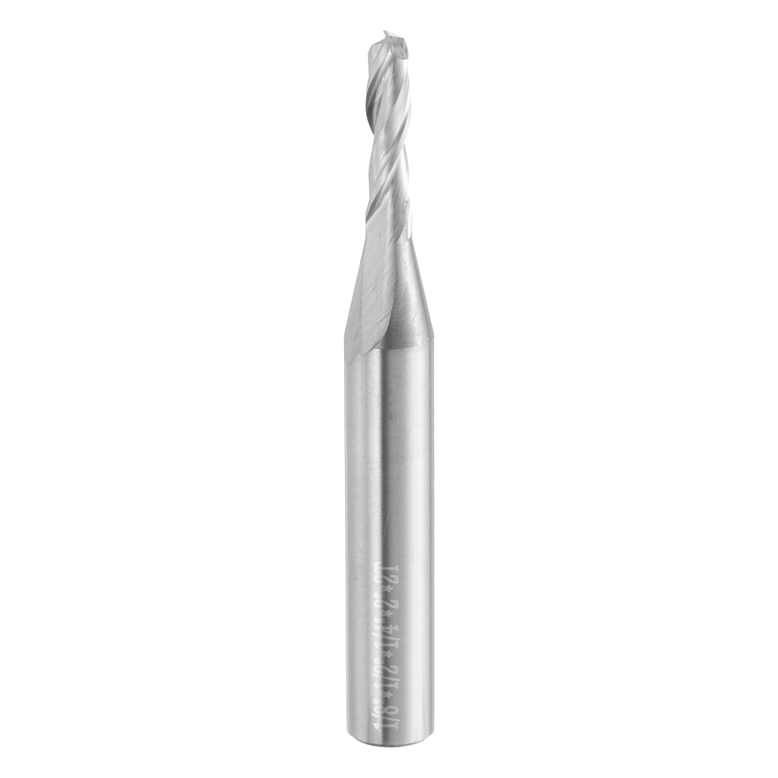 Spiral Router Bit 1/4"x1/8"x1/2"x2" 2 Flutes 30 Degree Helix HRC44-46