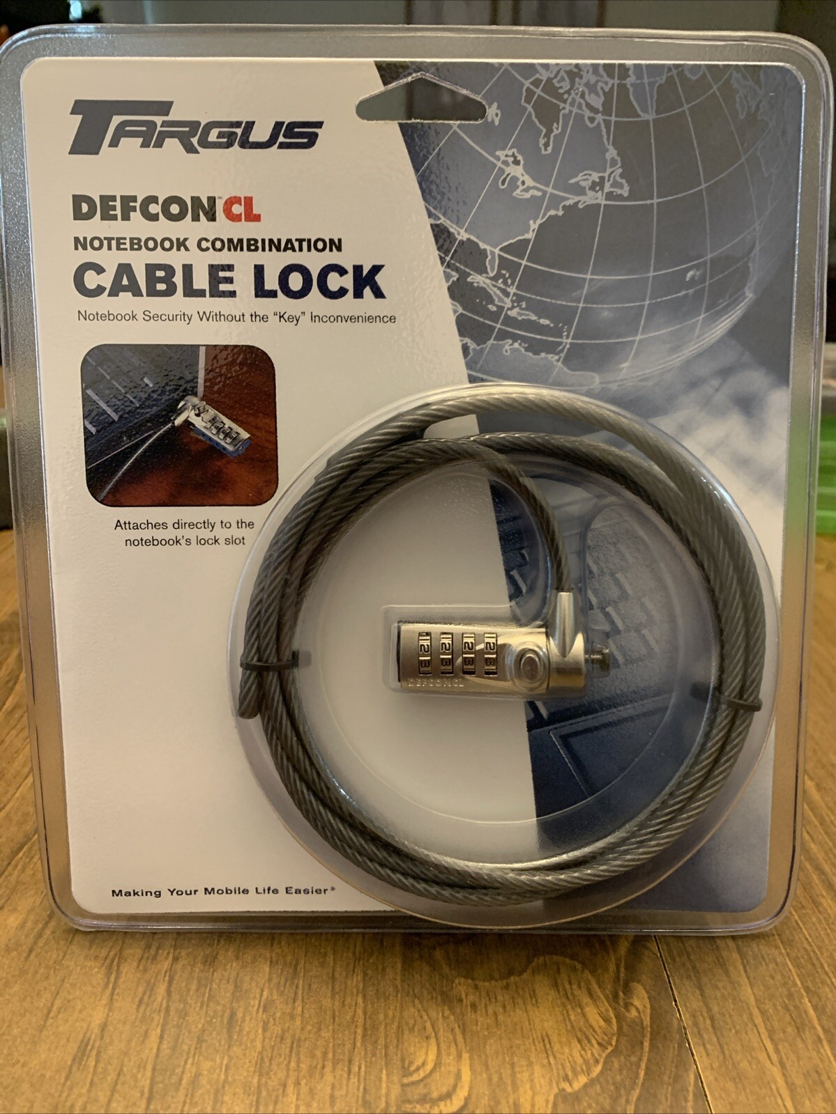 Laptop Cable Lock TARGUS Defcon CL | 6.5 ft | Combination Lock | PA410U | NEW