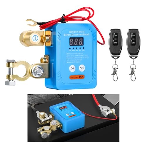 12V 240A Remote Battery Disconnect Switch, Kill Switch for Led Voltage Display