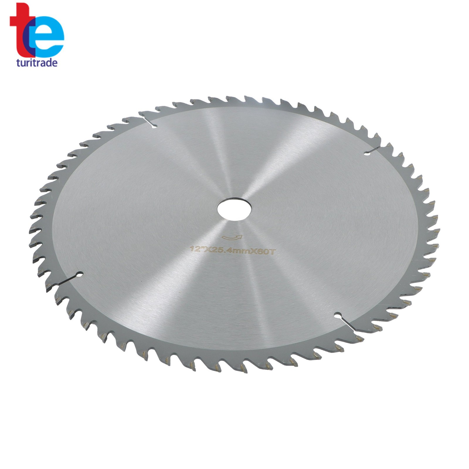 12"×25.44mm×60T Carbide Tipped Circular Saw Blade for Wood & Metal Cutting