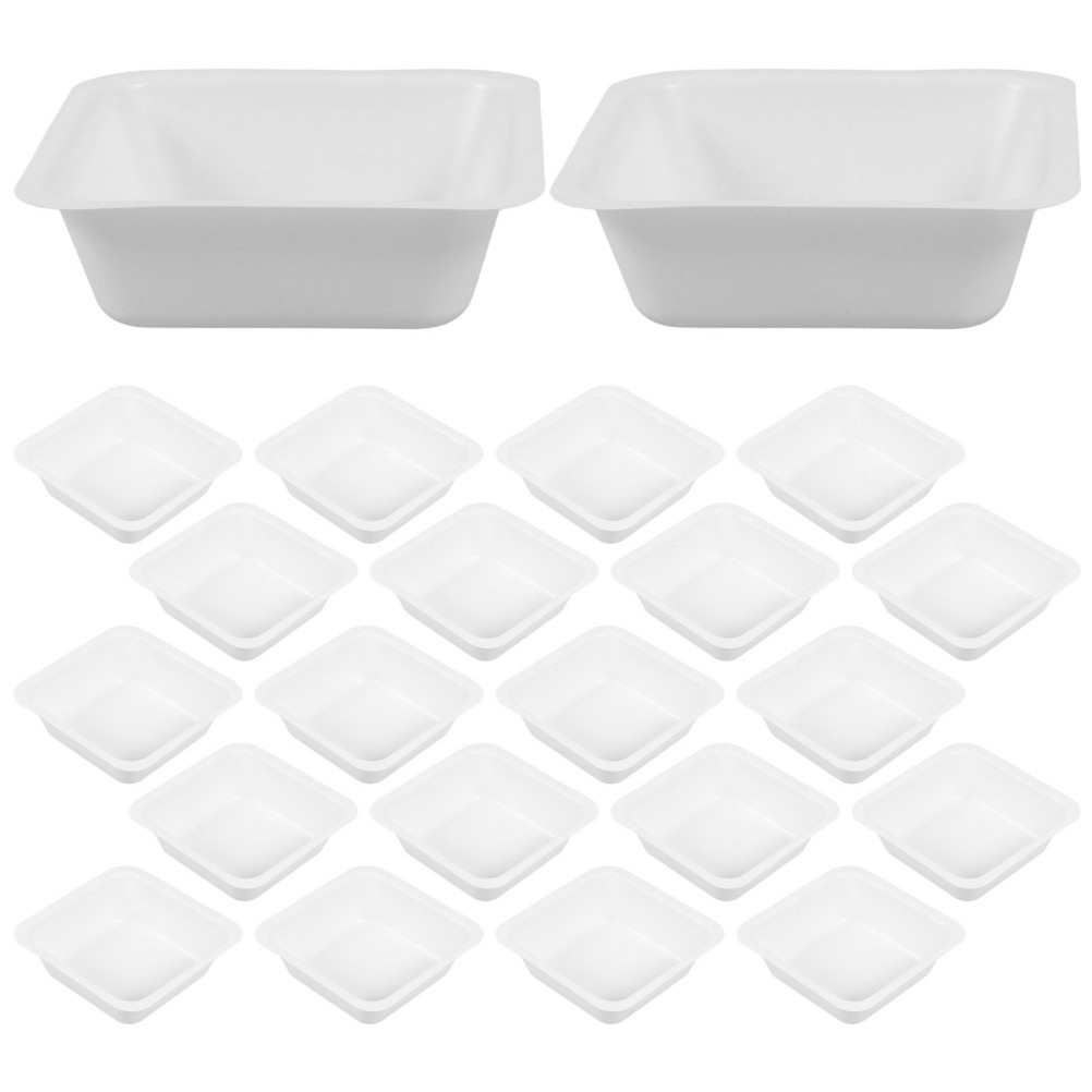 20 Pcs Measuring Weigh Boat Lab Plastic Boats Sample Weighing Trays