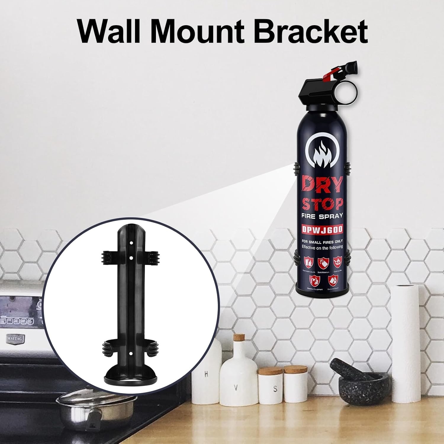 2Pack Dry Stop Fire Spray for Home - Auto Fire Extinguisher for Truck Vehicle, 6