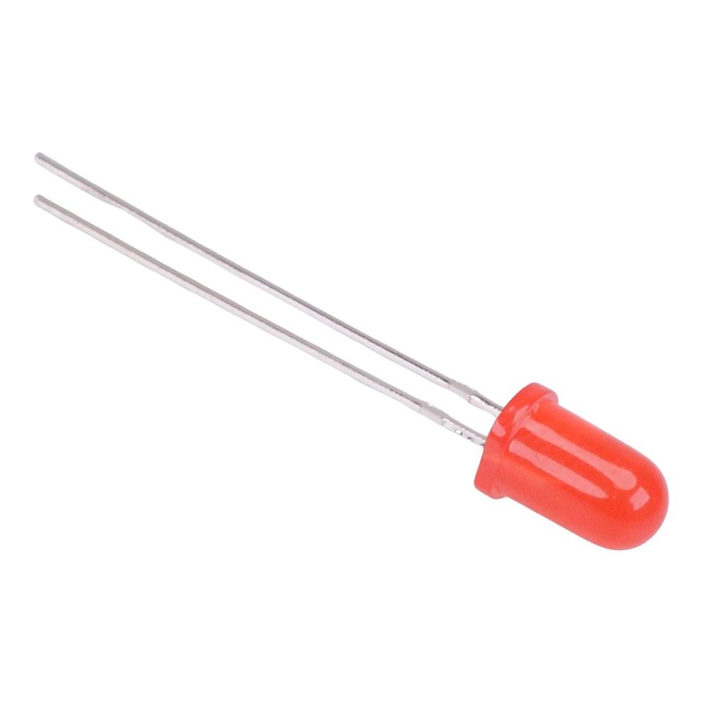 100 x Red 5mm LED Diffused Lens 350mcd 60°